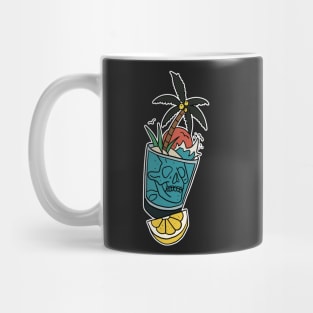 Tattoo Art Skull in Glass With an Island and lemon Mug